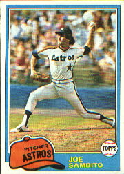 1981 Topps Baseball Cards      385     Joe Sambito